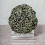 Mini Bronze Sphere with a Green Patina